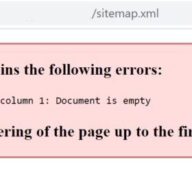 Lỗi error on line 2 at column 6 XML declaration của sitemap